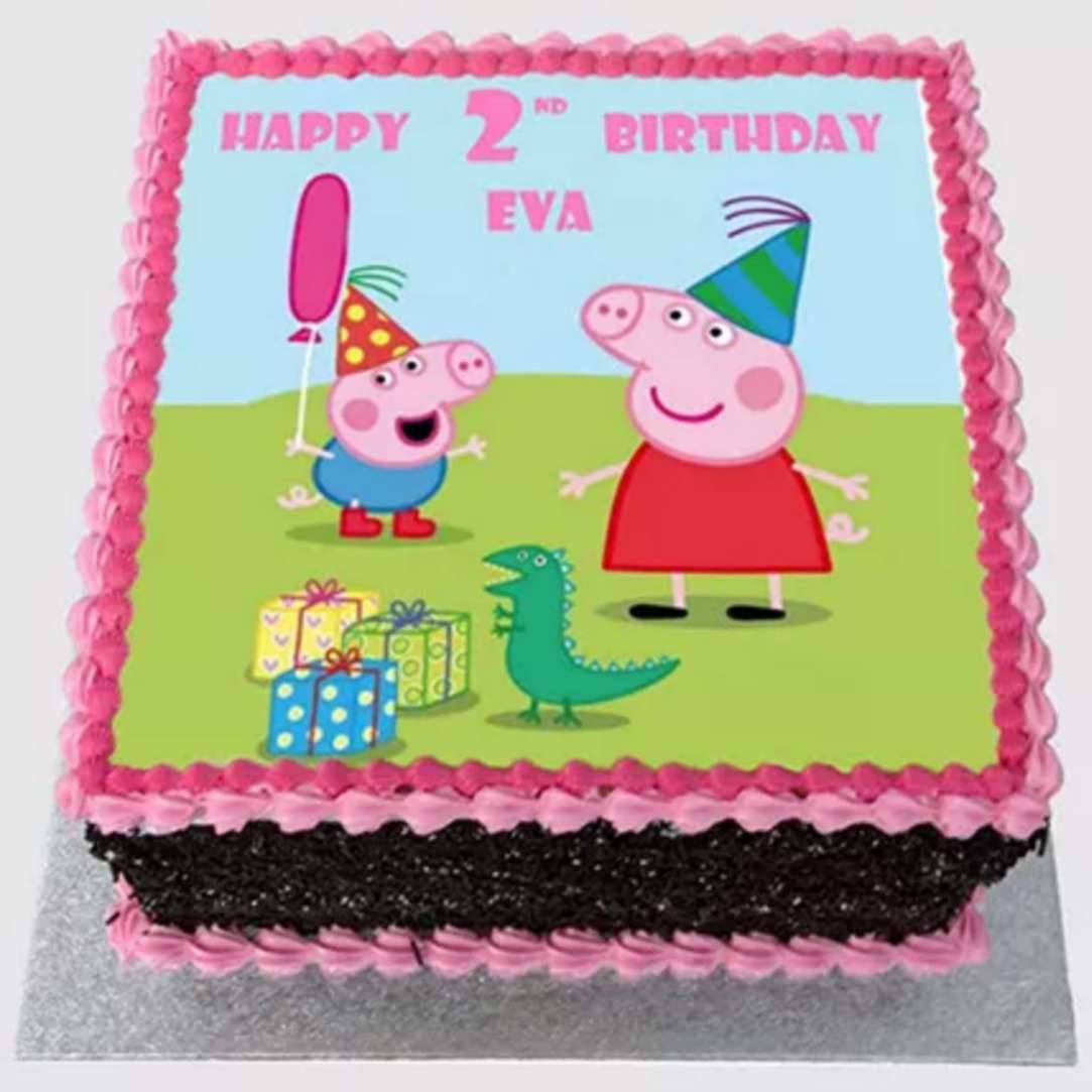 Square Shaped Piggy Cake | Peppa Pig Cake | YummyCake