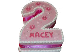 2 Years Birthday Cake