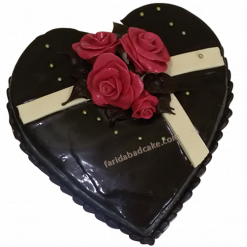 1 Kg Heart Shape Chocolate Cake, Love Shape Cake Design