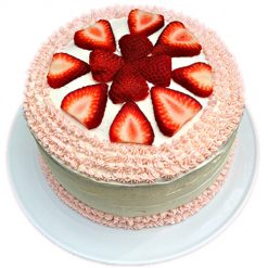 Vanilla Cakes with Fresh Strawberries, Strawberry vanilla cake