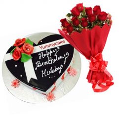 Heart Shaped Birthday Cake Combo Offer