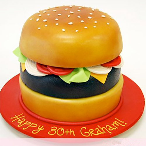 Burger Birthday Cake