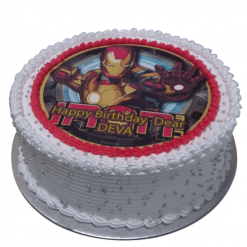 Iron Man Photo Cake