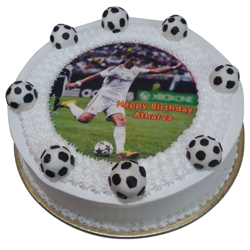 Personalised Cristiano Ronaldo 8 Inch Round Edible Icing Cake Topper  Decoration : Amazon.co.uk: Grocery