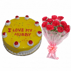 Pure Love Cake with Flower Bouquet
