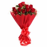 10 Red Roses Bunch