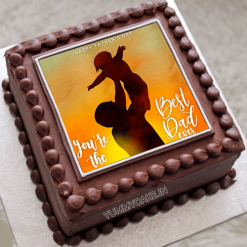 Fathers Day Chocolate Photo Cake