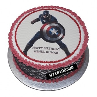 Captain America Birthday Cake