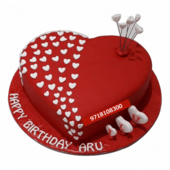 Heart Shaped Birthday Cake for Husband