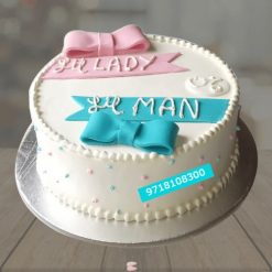 Cake for Twins Boy and Girl, Combined birthday cake for boy and girl
