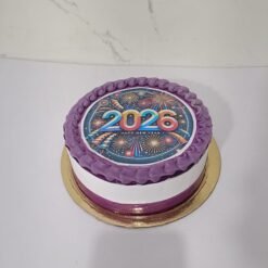 New Year 2026 Photo Cake