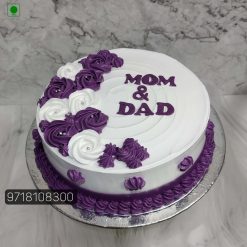 Anniversary Cake Design For Mom Dad