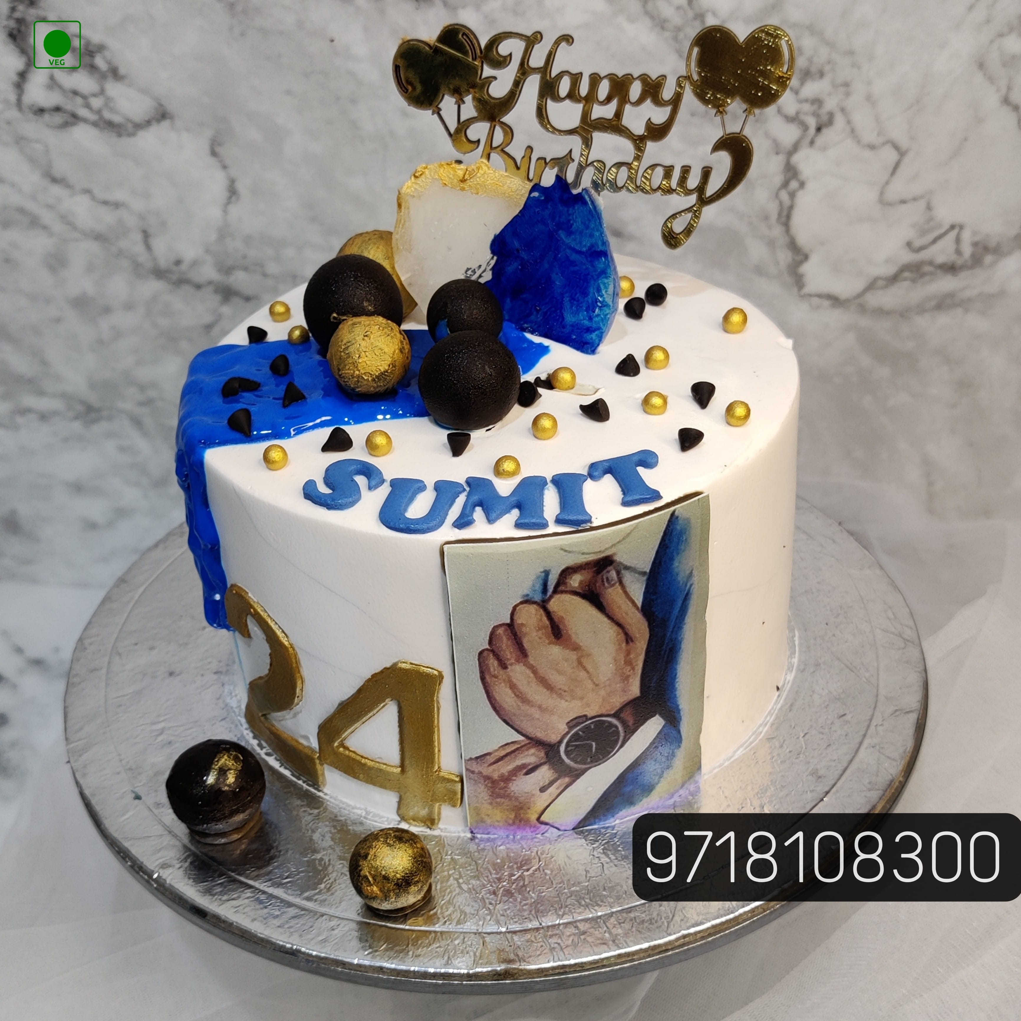 Designer birthday cake for husband | Birthday cake for husband | Gocakes
