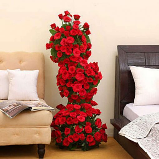 100 Red Roses Premium Arrangement
