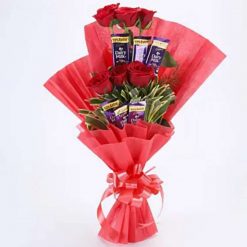 6 Red Roses Chocolate Bouquet