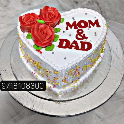 Anniversary Cake for Parents | Mom Dad Anniversary Cake