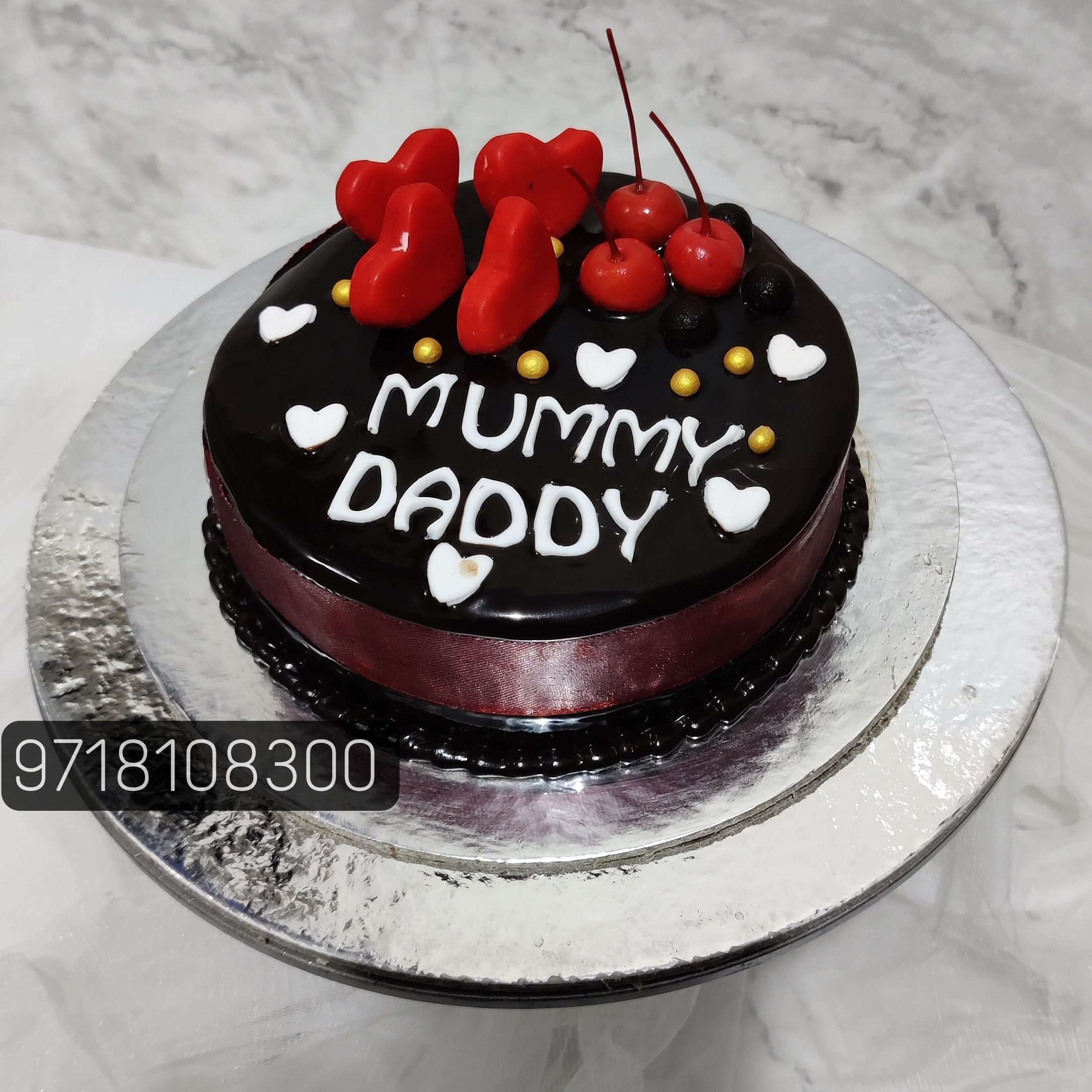 25th wedding anniversary cake Chocolate loaded Cake Red Velvet Cake DM to  order or whatsapp at 9888510244 #redvelevet #glutenfree… | Instagram