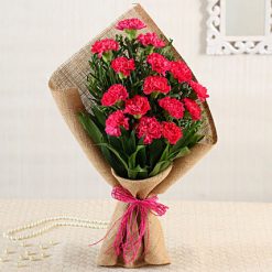 15 Pink Carnations Bouquet
