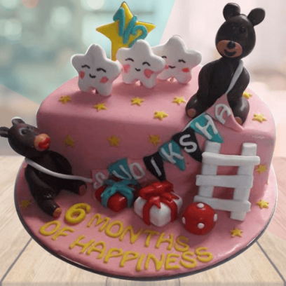 6 Month Birthday Cake Online