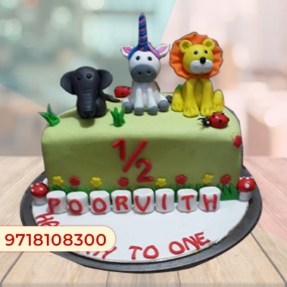 6 Months Birthday Cake Online