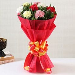 8 Mixed Carnations Bouquet