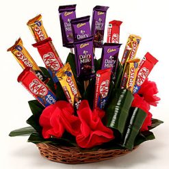 Assorted Chocolates Basket Arrangement