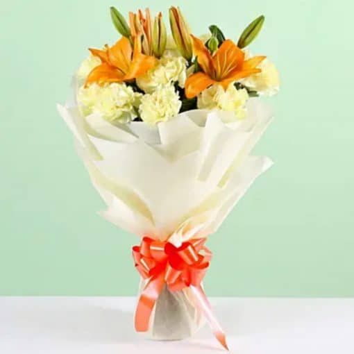 Carnations & Lilies Radiant Bouquet