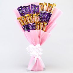 Dreamy Blue Dairy Milk & 5 Star Bouquet