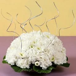 Flawless 25 White Flowers Basket