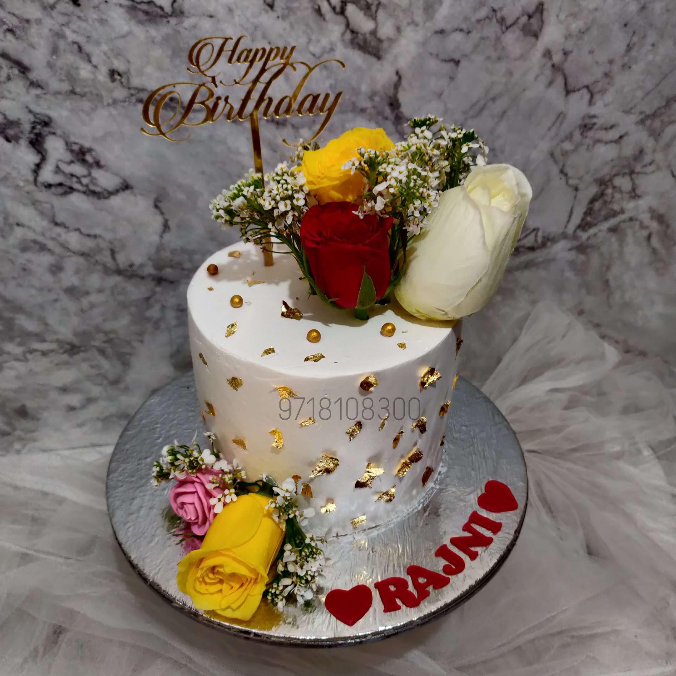 Floral Cakes Buy Online Quick Delivery - Dough and Cream