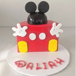 Half Birthday Mickey Mouse Cake