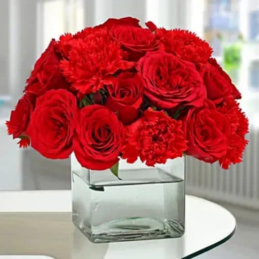 Roses N Carnations Arrangement