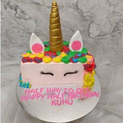 Unicorn 6th Month birthday cake
