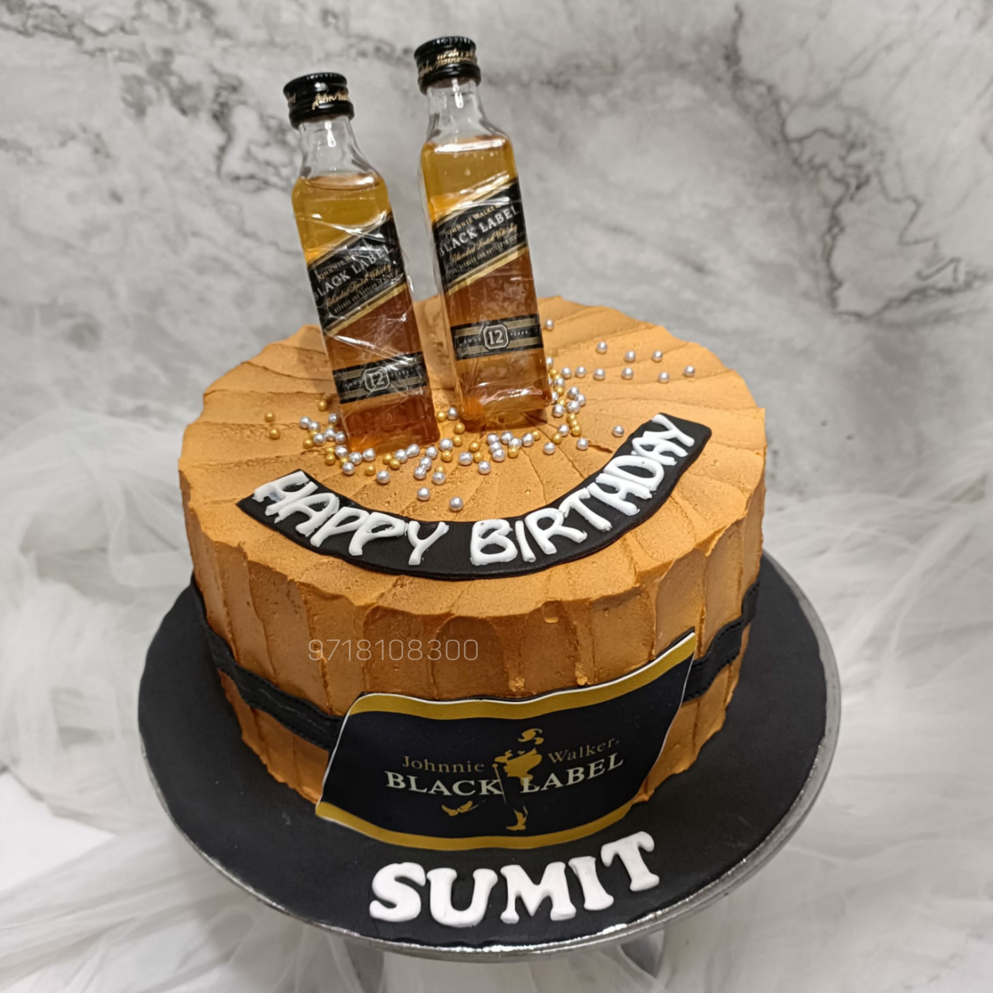 Whisky barrel birthday cake for my dad  rBaking