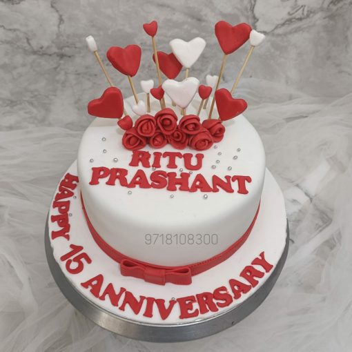 Fondant Cake Designs for Anniversary