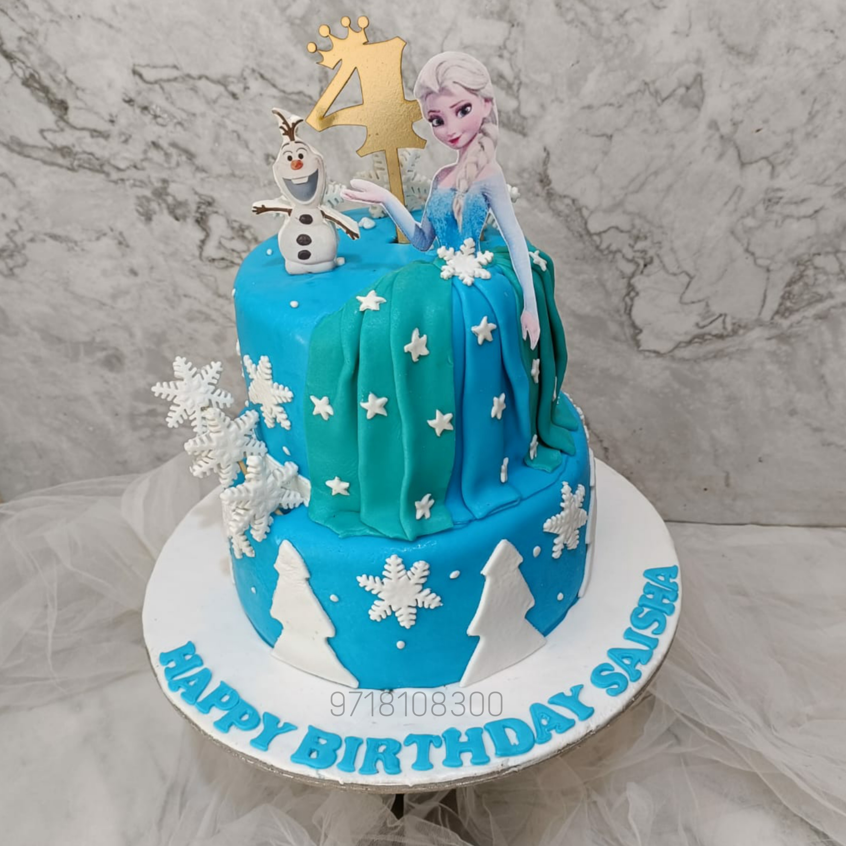 Frozen Elsa Cake for Birthday @1099 | Free Home Delivery-happymobile.vn