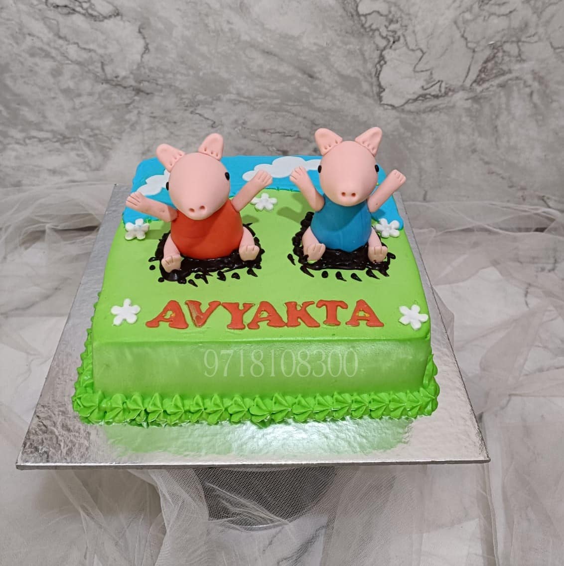 Peppa pig fairy princess design fresh cream cake  Peppa pig cake Cake  designs birthday Cake