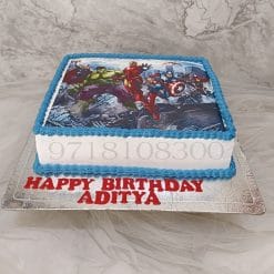 Avengers Superheroes  Photo Cake