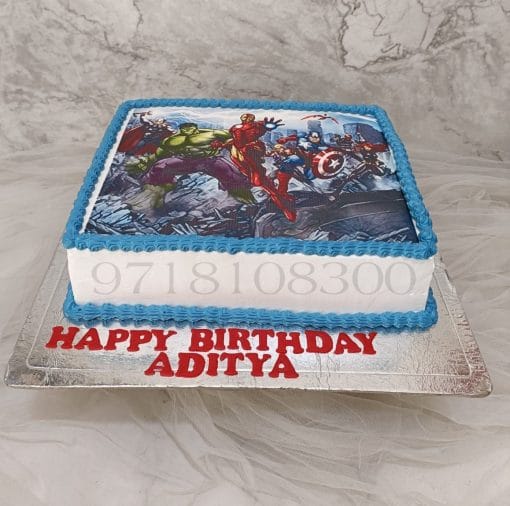 Avengers Superheroes  Photo Cake