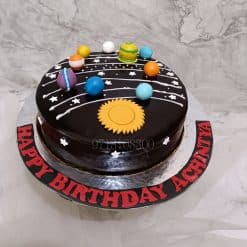 Chocolate Space Theme Cake