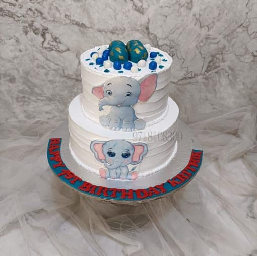 Cute Elephants Cake