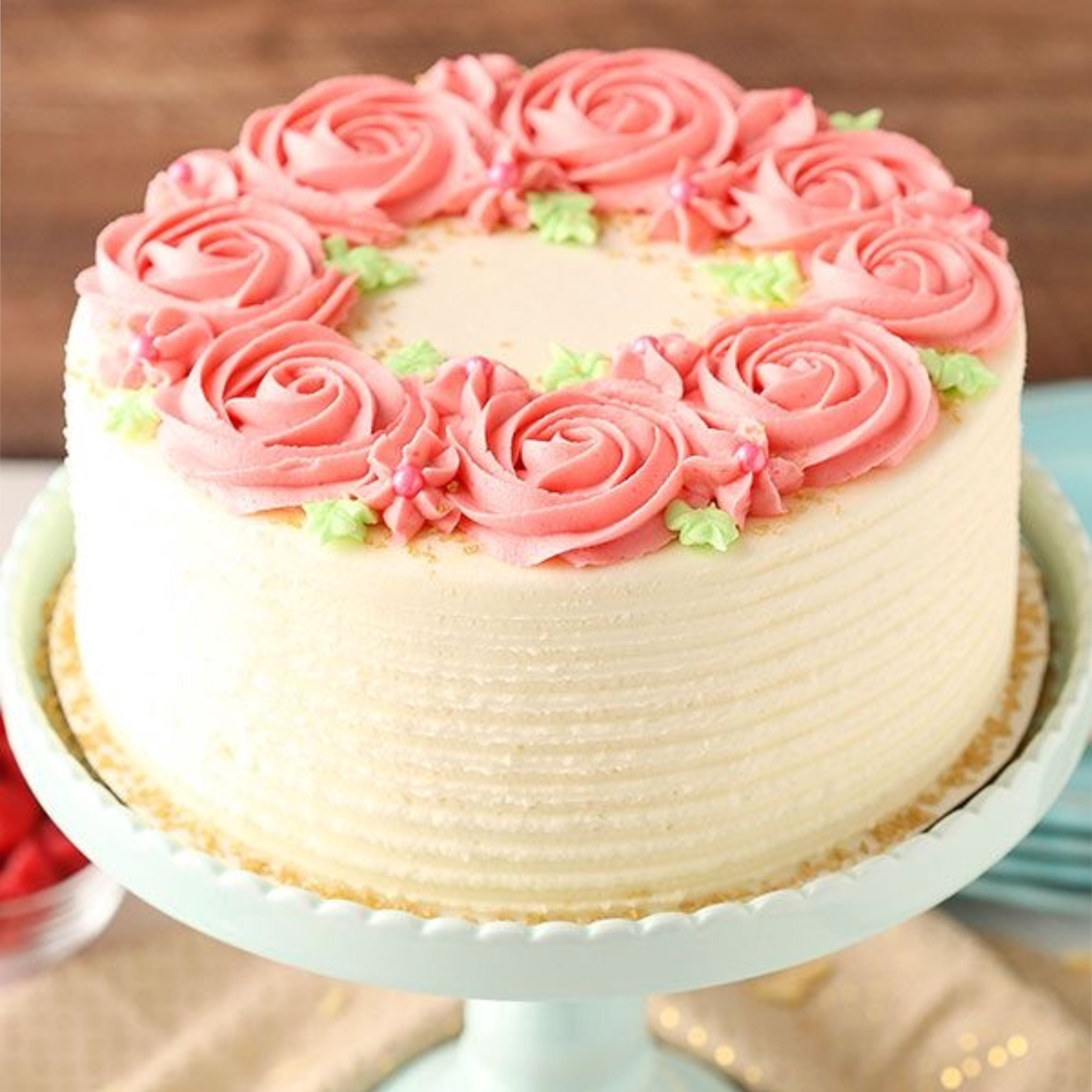 Designer Rosy Chocolate Cake- 1 Kg – Simla Sweets