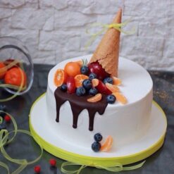 Fresh Fruit Birthday Cake