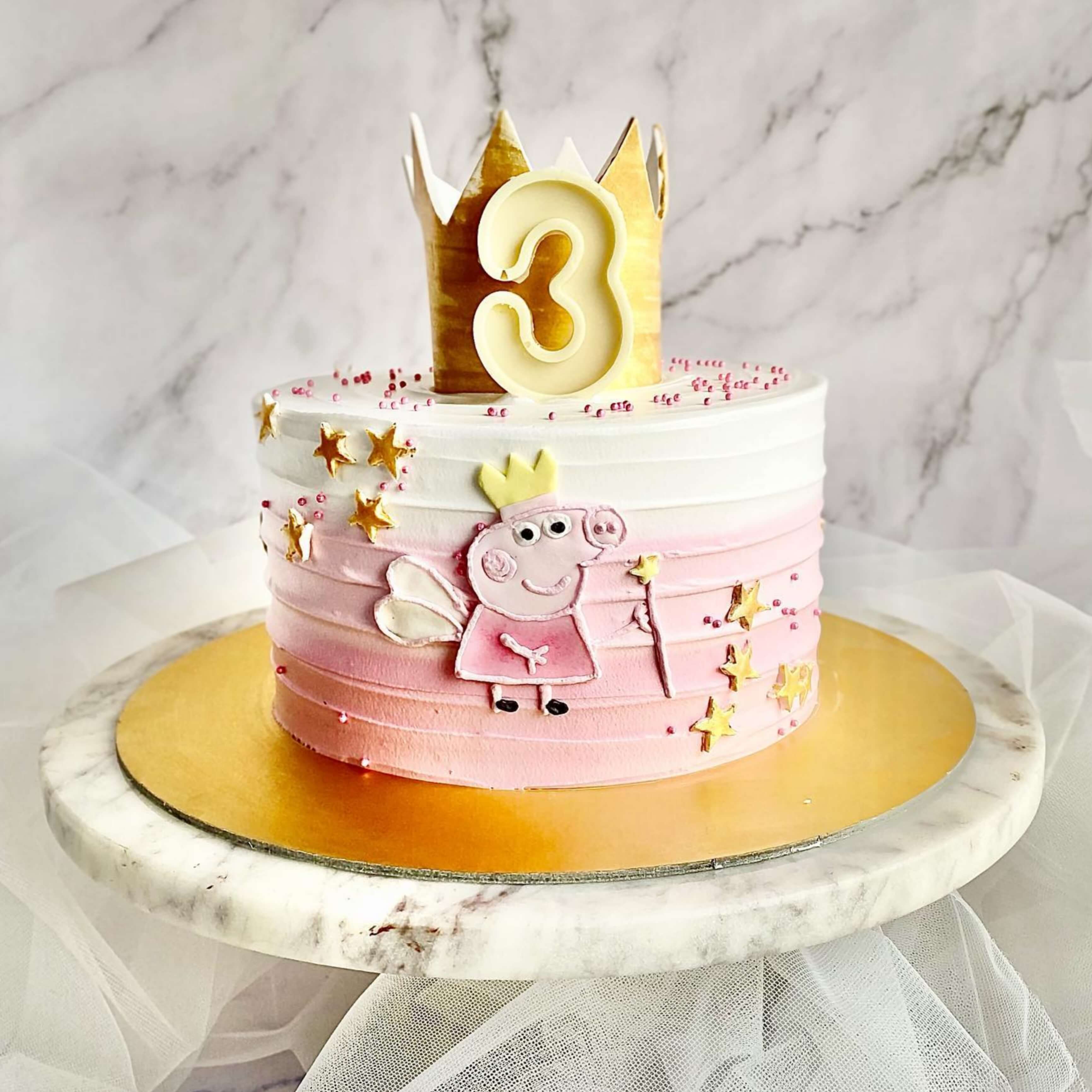 Peppa Pig Cake | Cartoon Cake | 3rd Birthday Cake | Yummy Cake
