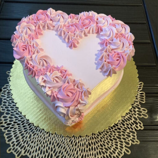 Strawberry Cake Heart Shaped