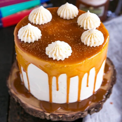 Eggless Butterscotch Cake