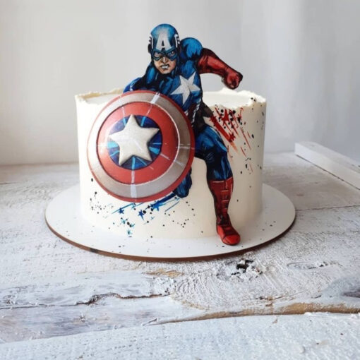 Captain America Birthday Cake