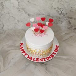 Heart Toppers Valentine Cake