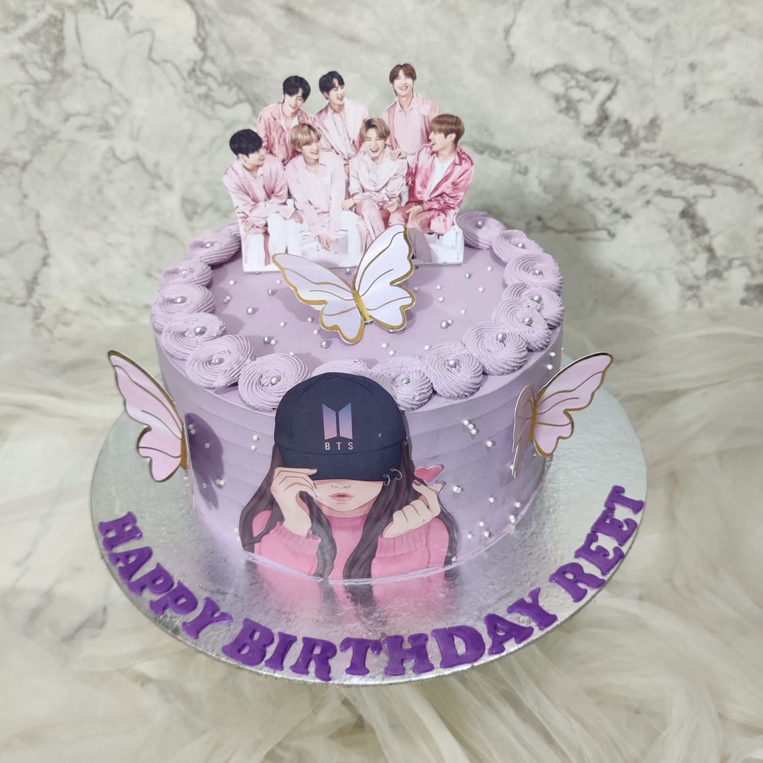 BTS Birthday Cake! Happy Birthday to my niece Makayla! 💗 #bts #btsarm... |  TikTok