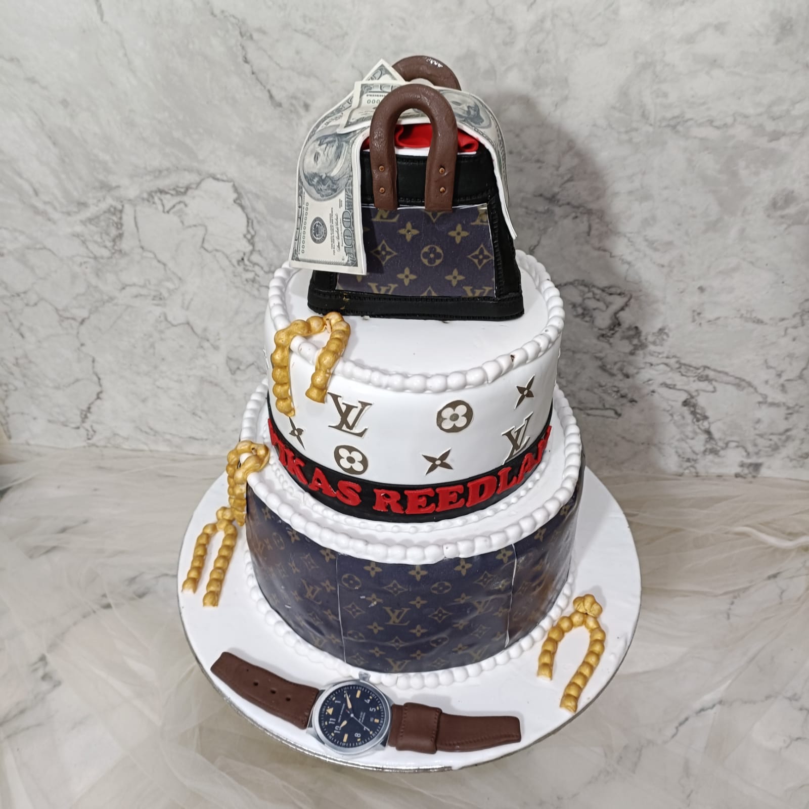 Twotier Louis Vuitton Gift Box and Handbag  CakeIndulge PH